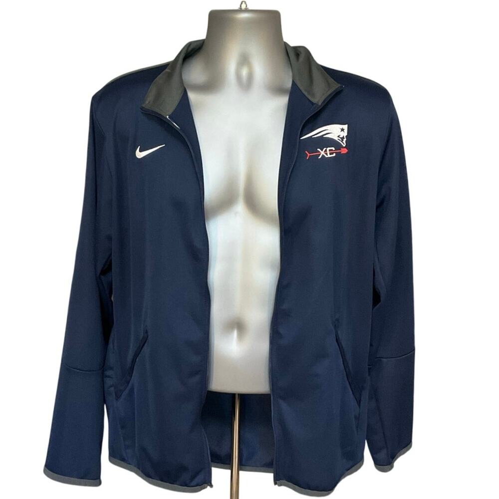 Nike New England Patriots Patched Full Zip Jacket Size M (broken Zipper)